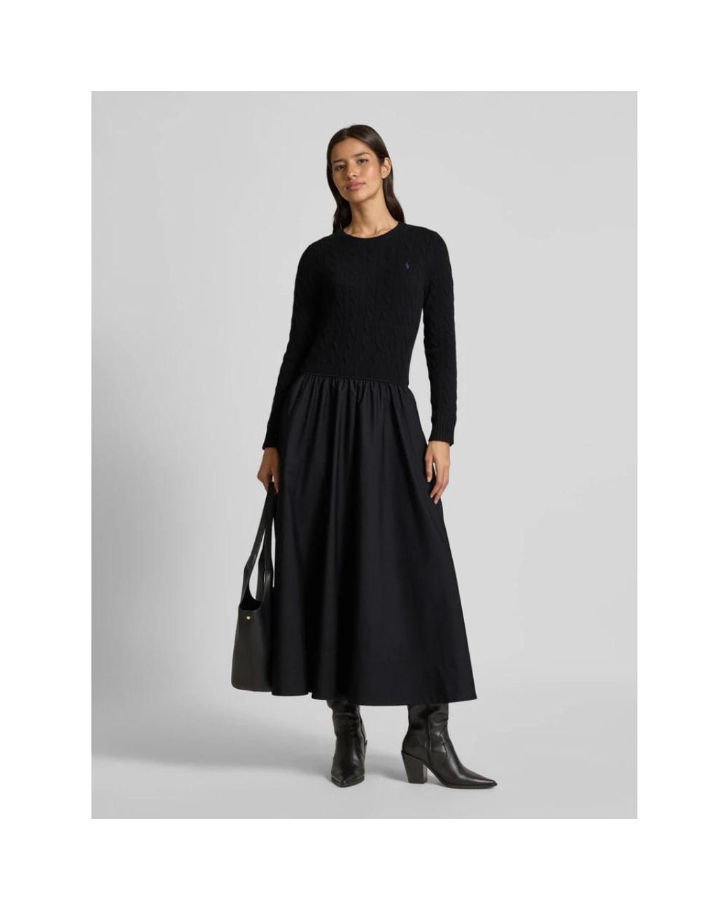 Polo Ralph Lauren Midi Dresses in Black | Lyst