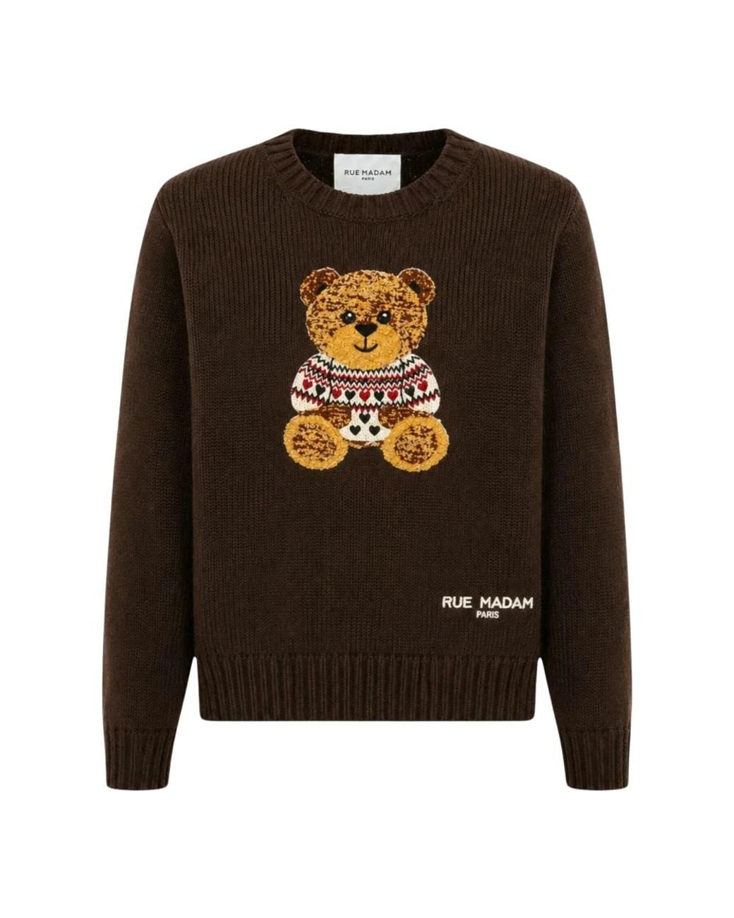 Rue Madam Black Round-Neck Knitwear