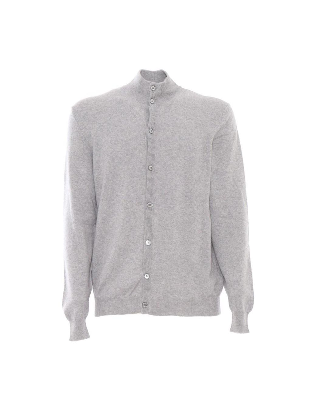 Fedeli Gray Cashmere Knitwear for men
