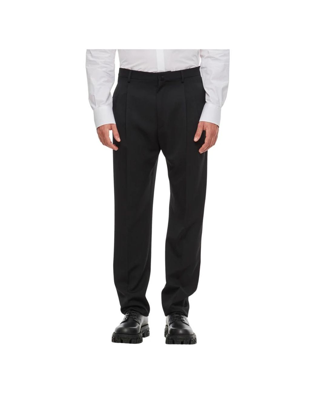 Suit Trousers Lanvin de hombre de color Black