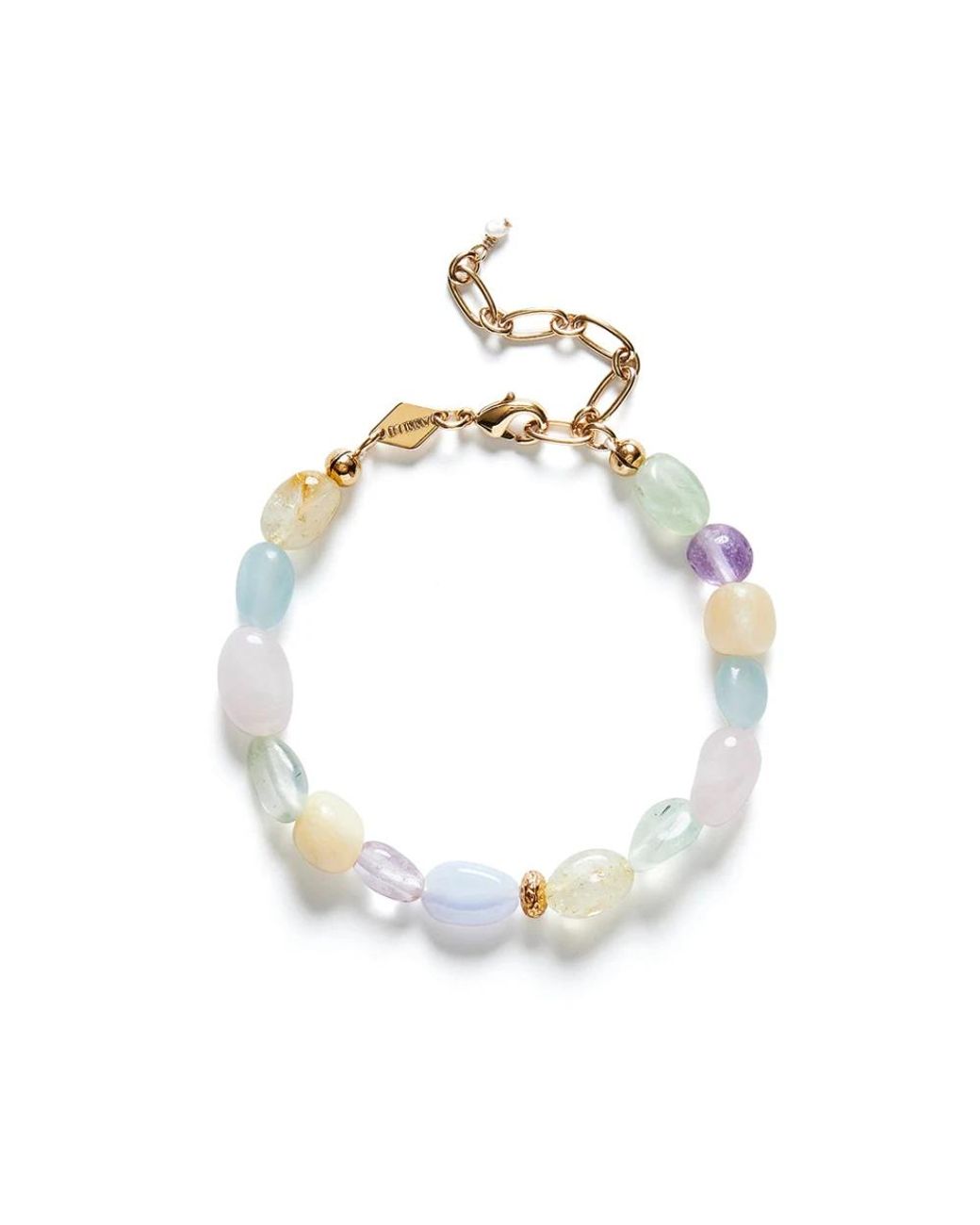 Anni Lu Accessoires ,Veelkleurig ,Candy Lover Armband in het Metallic