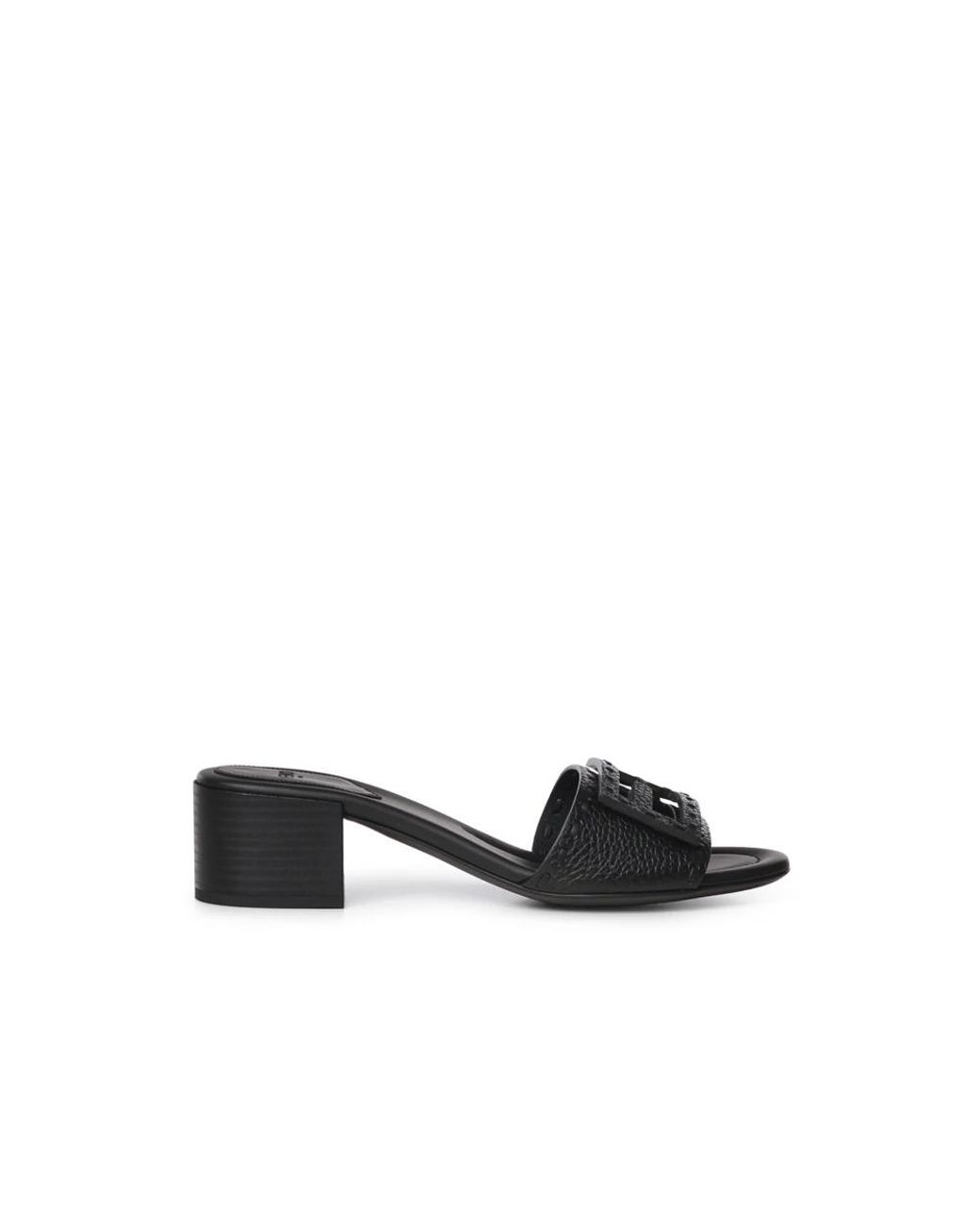Fendi Black Baguette Mules Mit Mittlerem Absatz