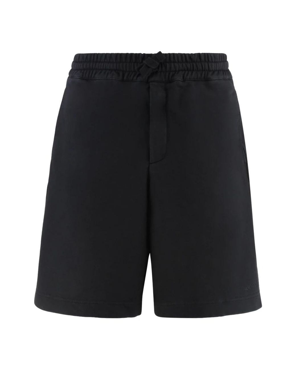 McQueen Stonewashed Jersey Shorts in het Black voor heren