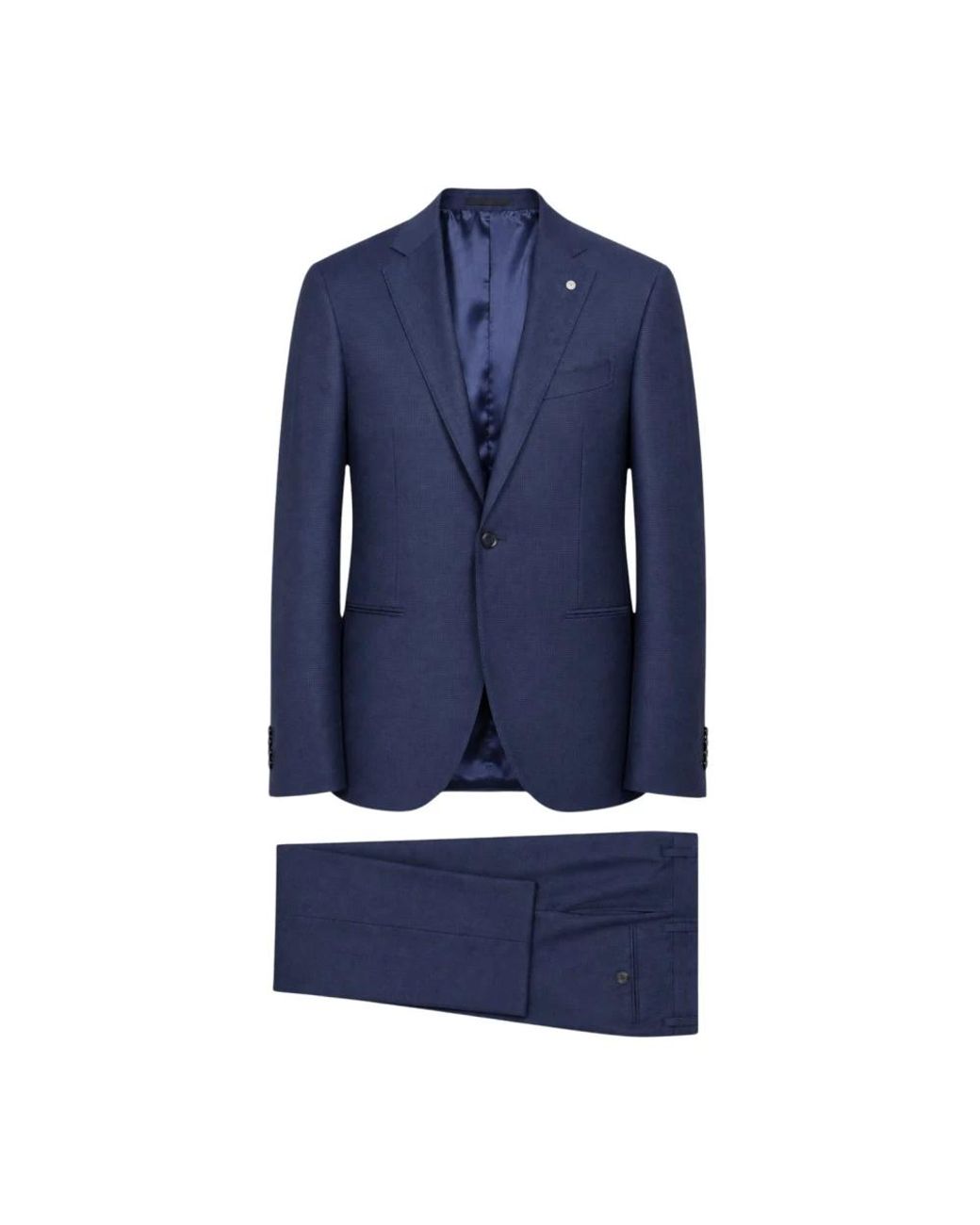 Luigi Bianchi Blue Single Breasted Suits for men
