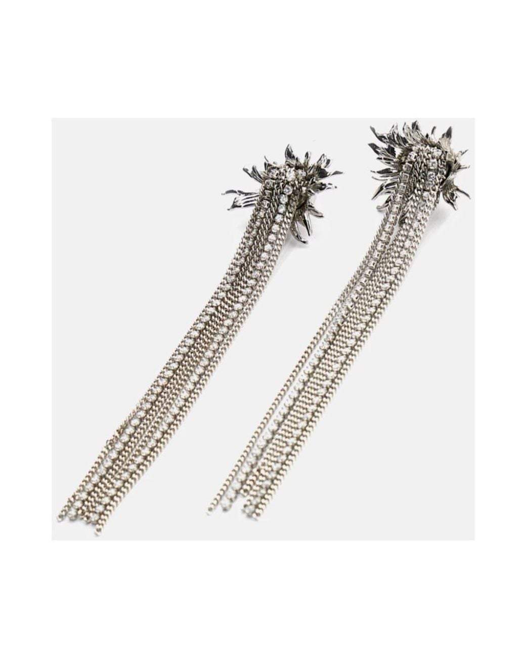 Alexander McQueen White Earrings