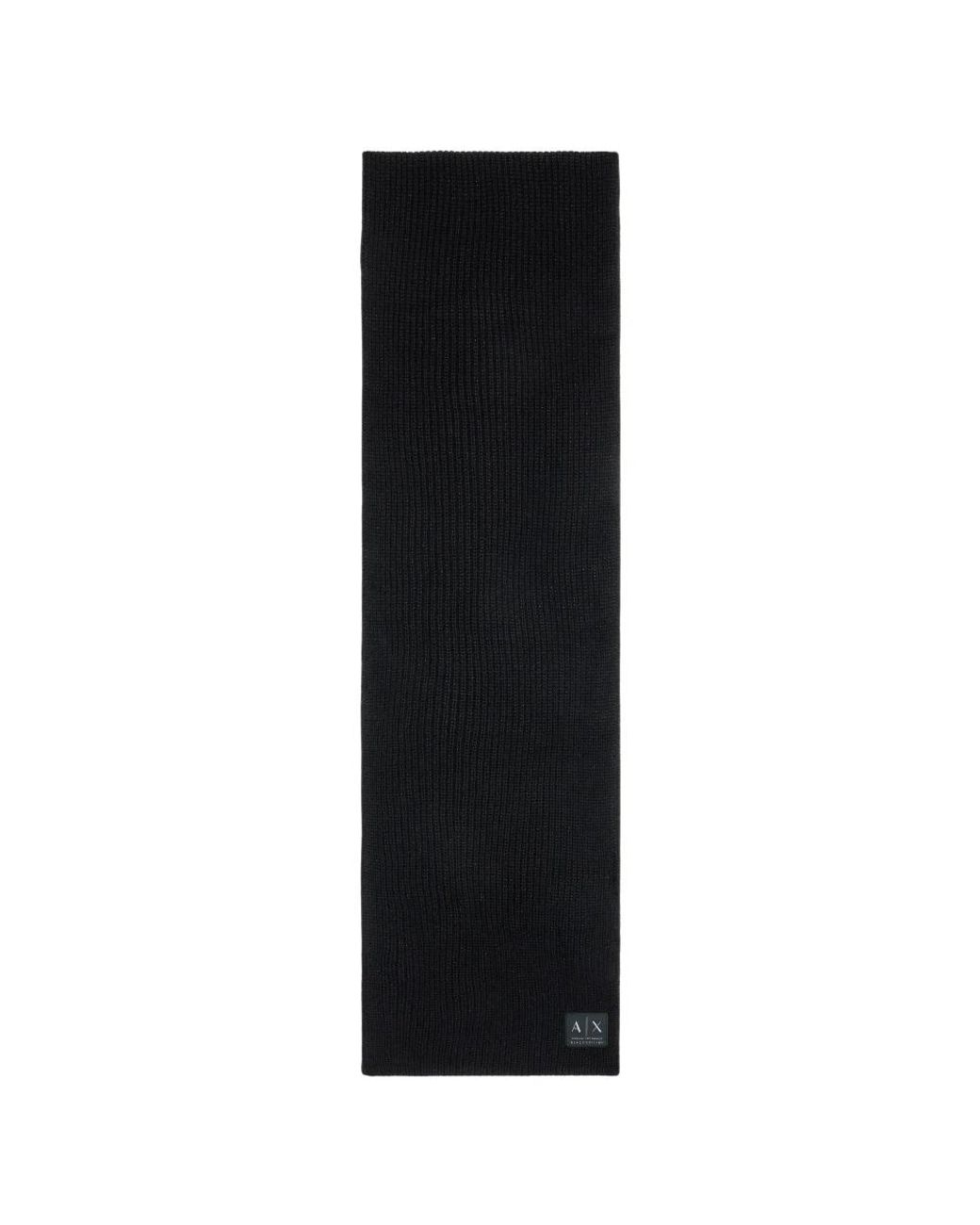 ARMANI EXCHANGE Black Winter Scarves for men