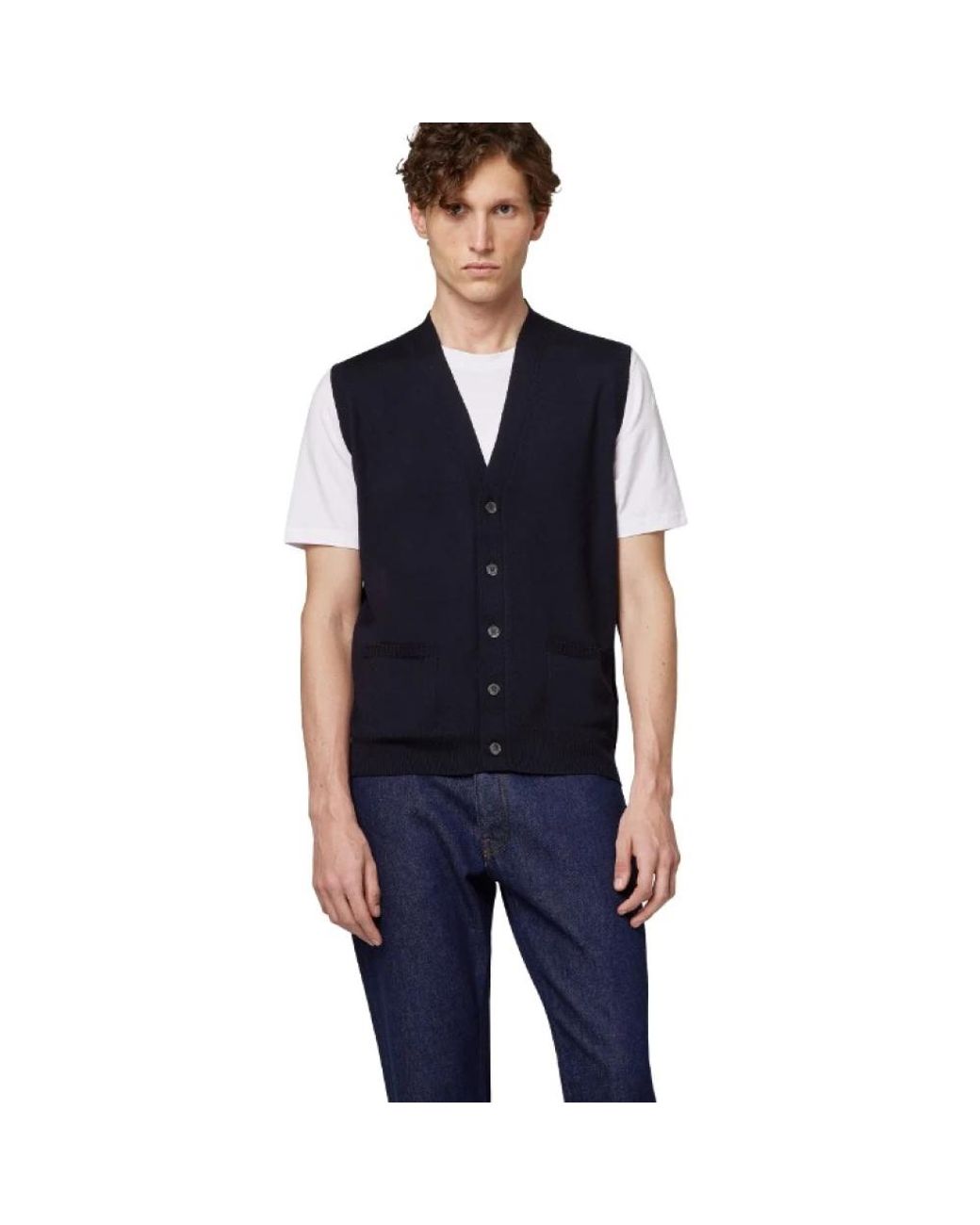 Vests di Alpha Studio in Blue da Uomo