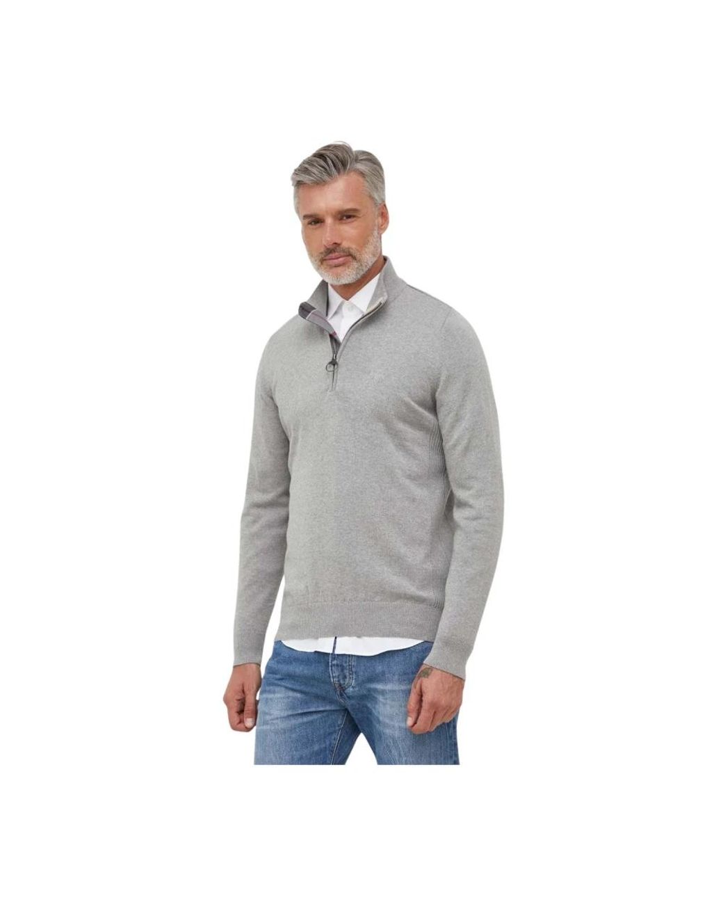 Turtlenecks Barbour de hombre de color Gray