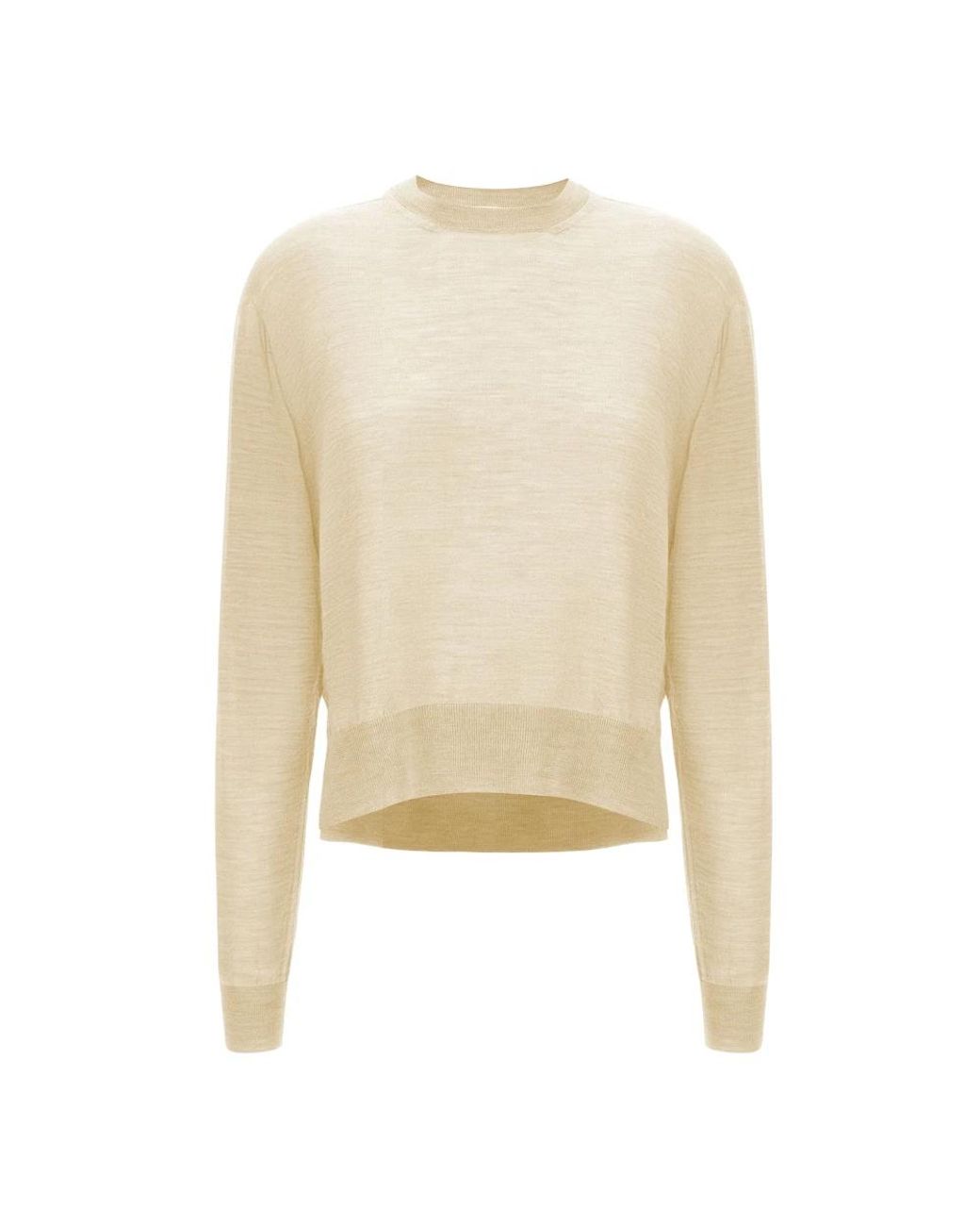 Jil Sander Natural Round-Neck Knitwear