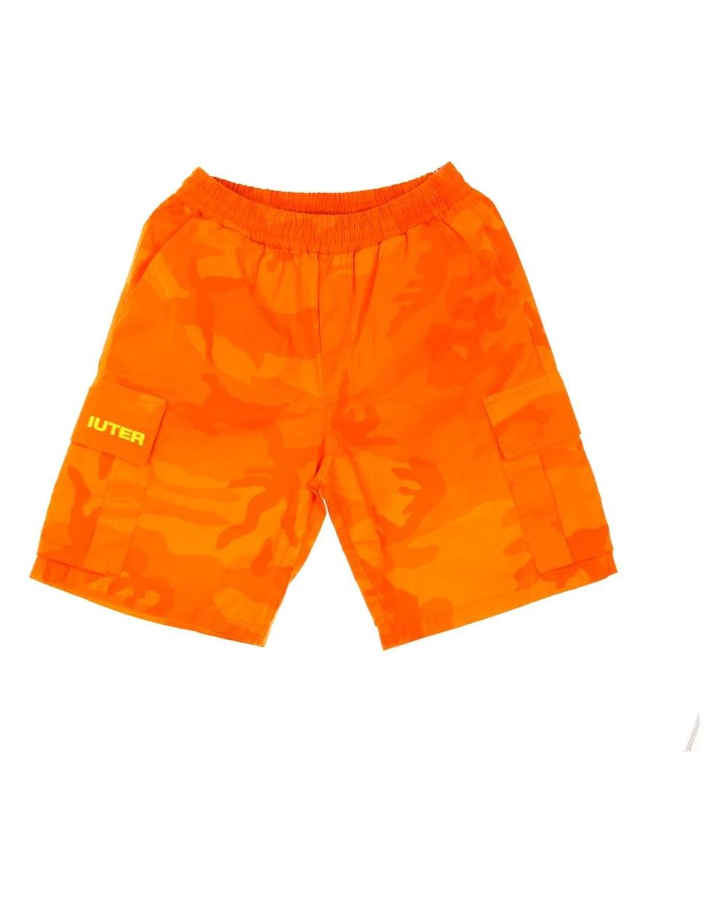 Iuter Orange Casual Shorts for men