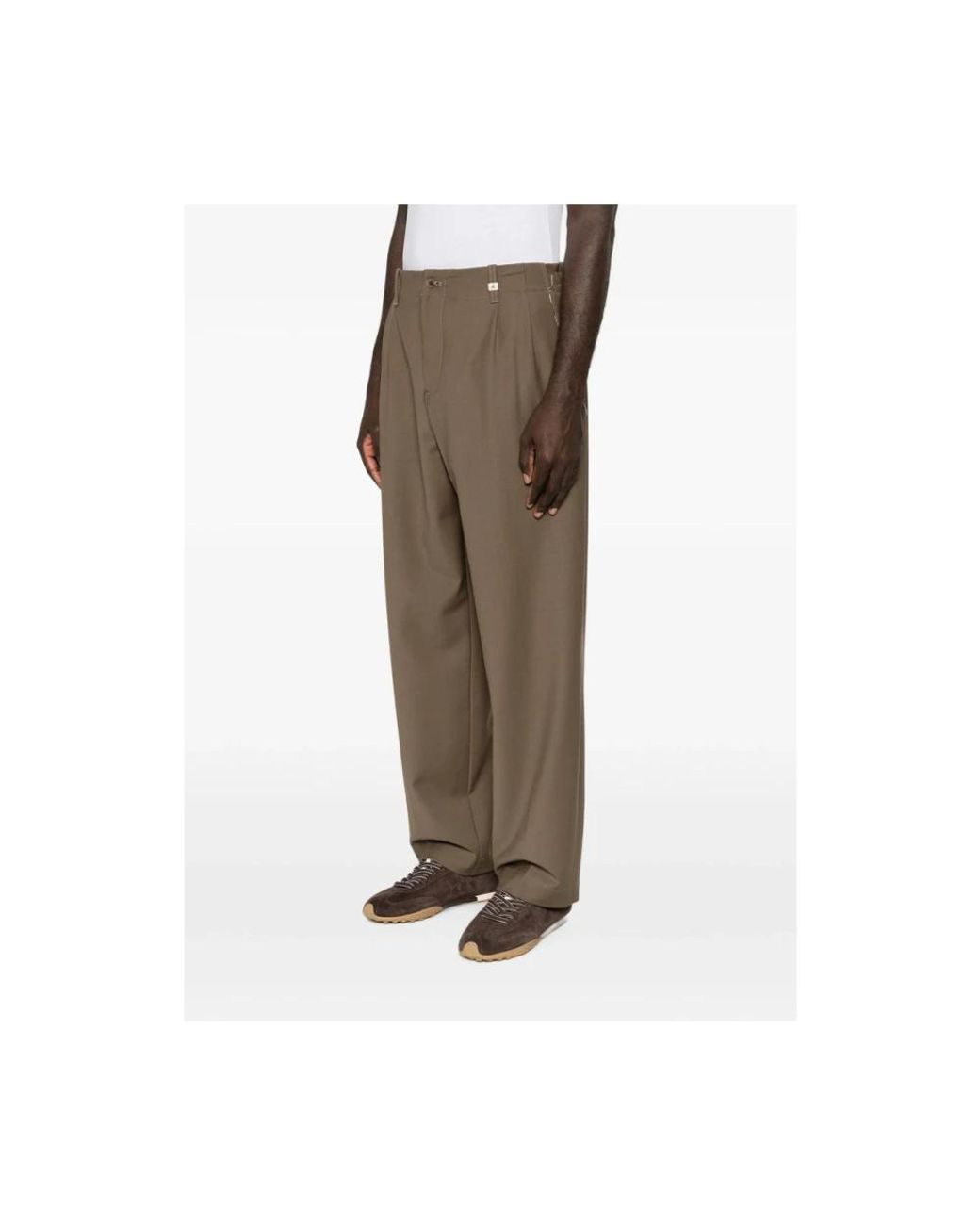 Myths Brown Wide Trousers for men