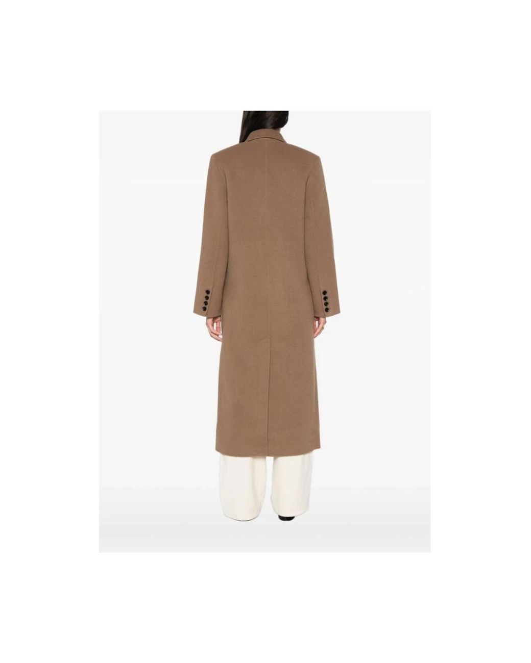 Almala Brown Double-Breasted Coats