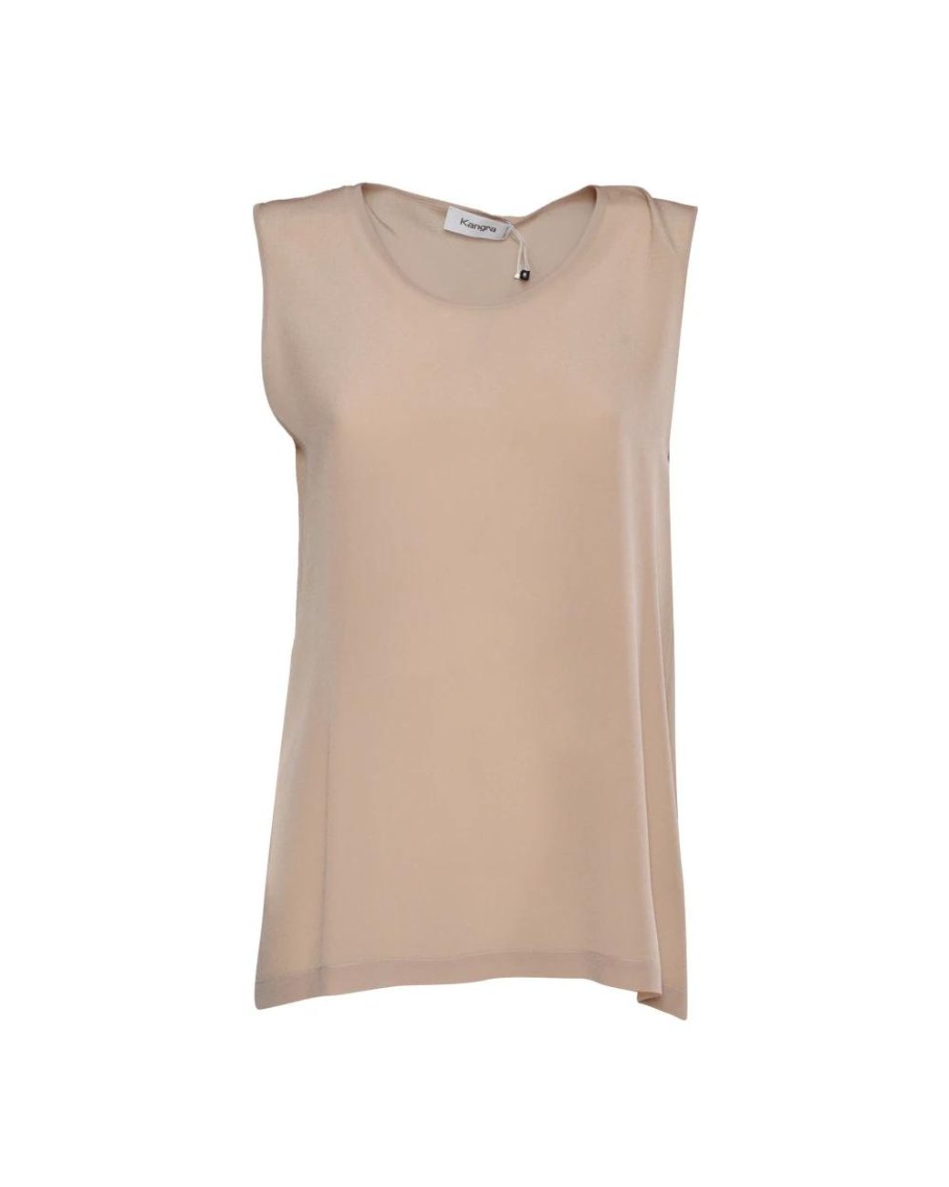 Kangra Brown Sleeveless Tops