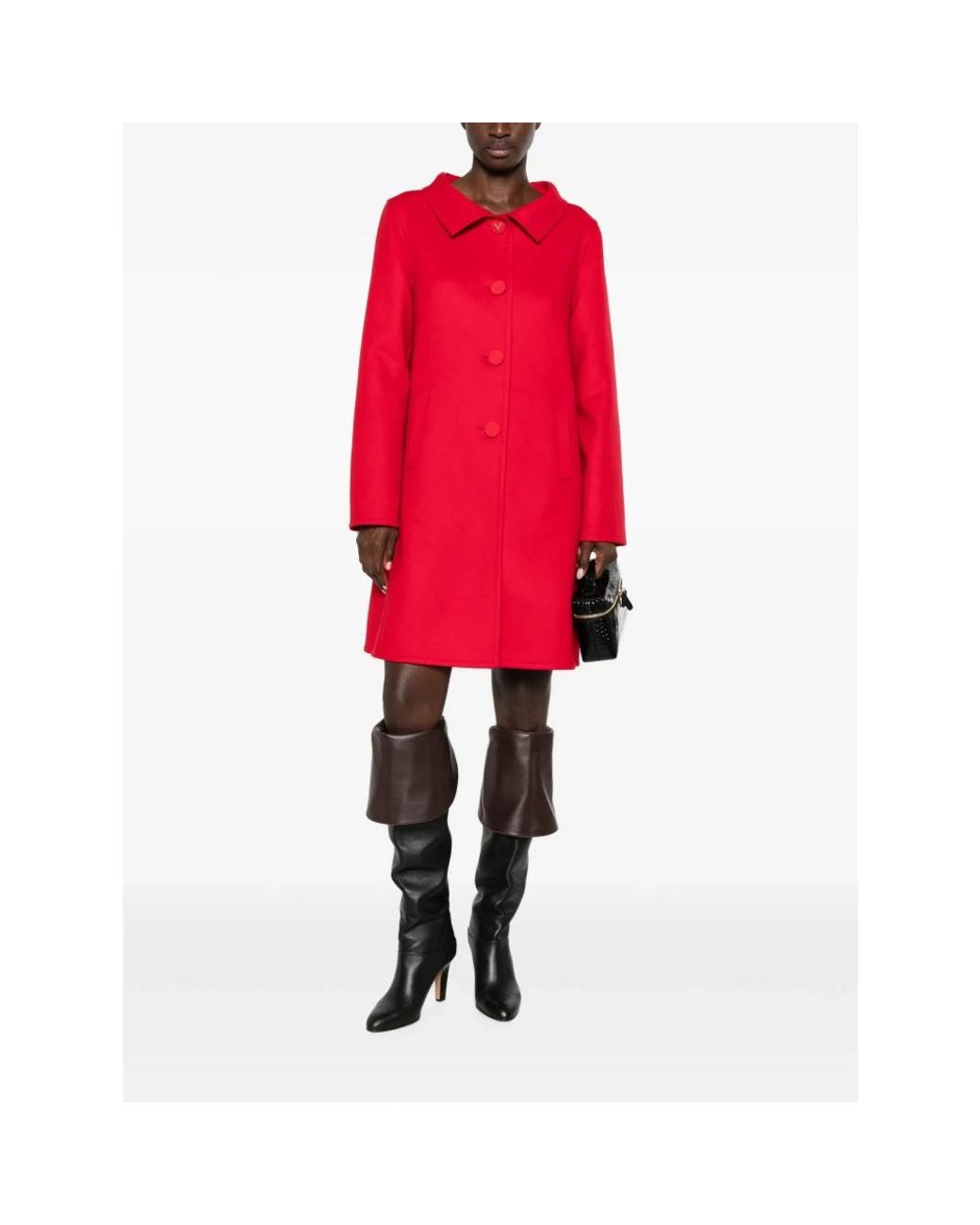 Valentino Red Single-Breasted Coats