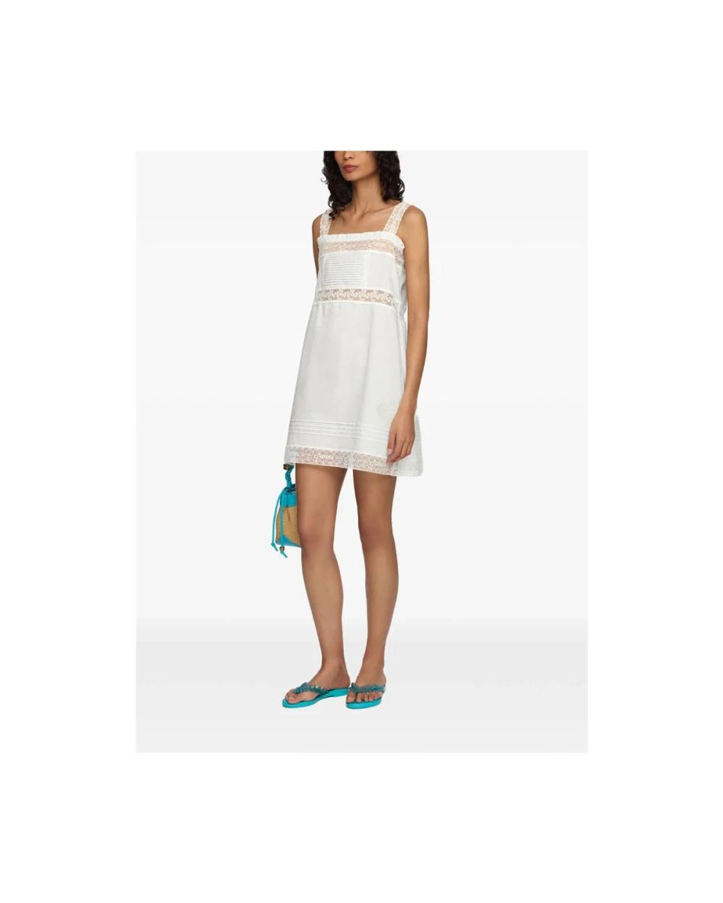 Ganni White Short Dresses