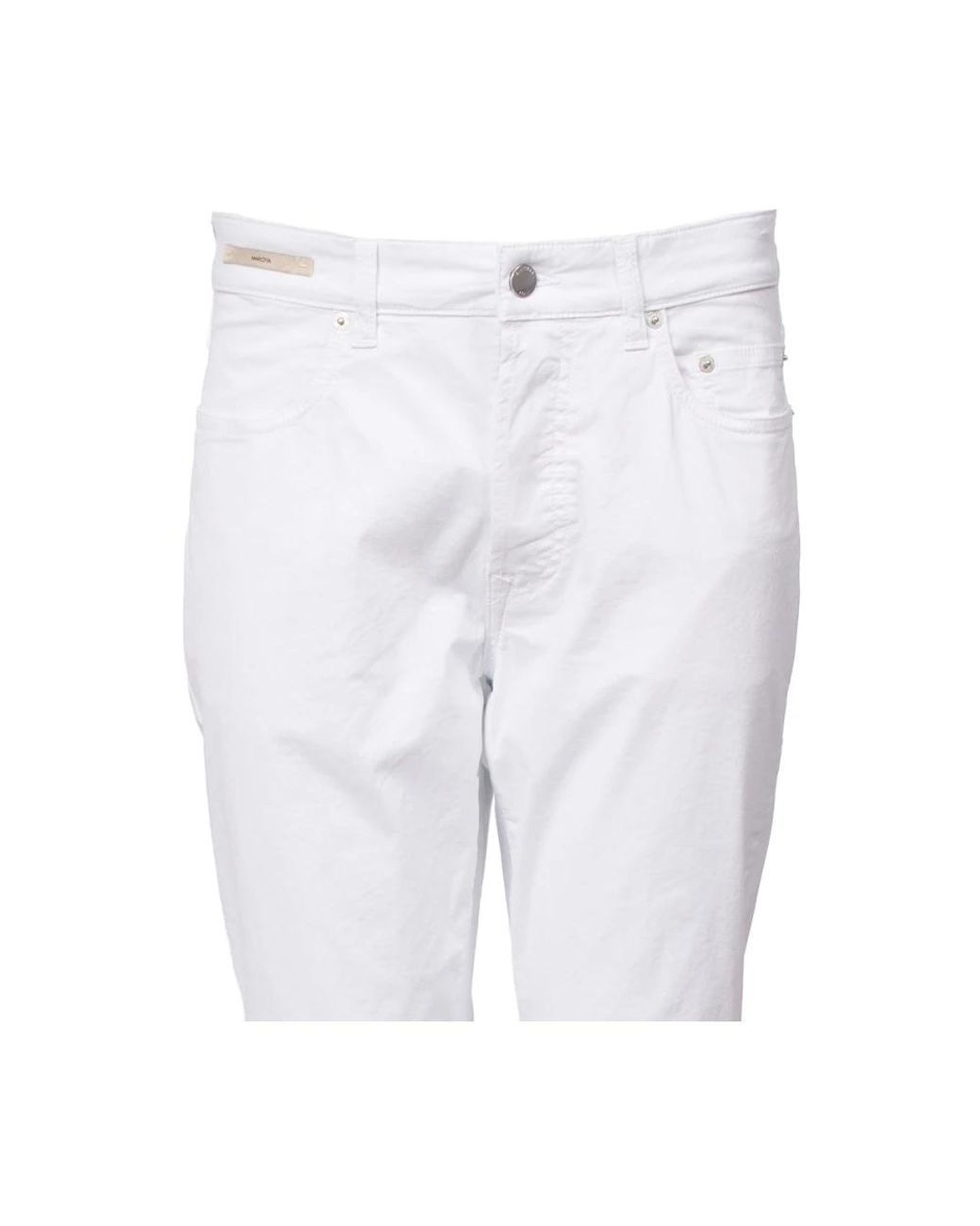 Siviglia White Straight Fit Jeans for men