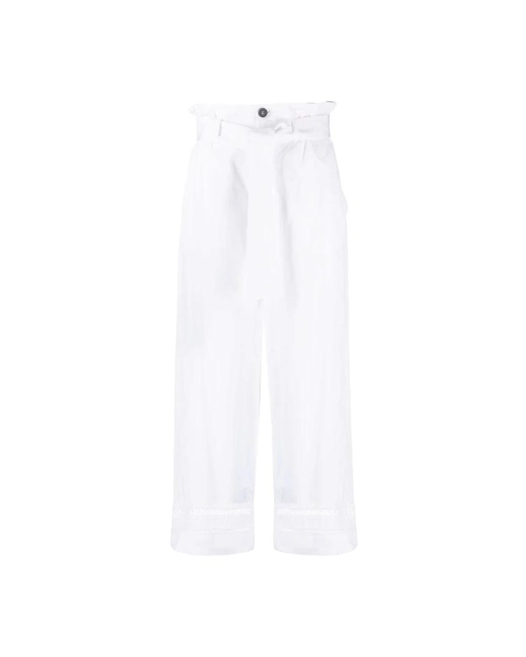 Lorena Antoniazzi White Straight Trousers