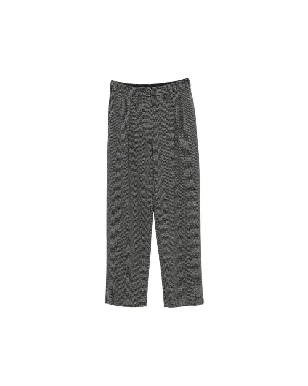 Emporio Armani Gray Wide Trousers
