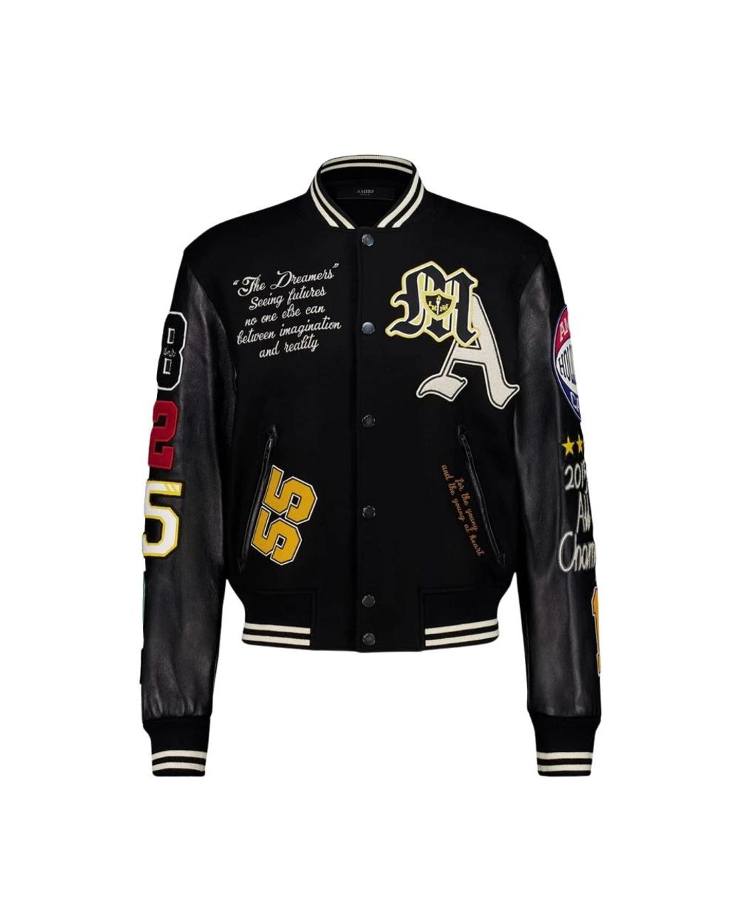 Amiri Black Bomber Jackets for men
