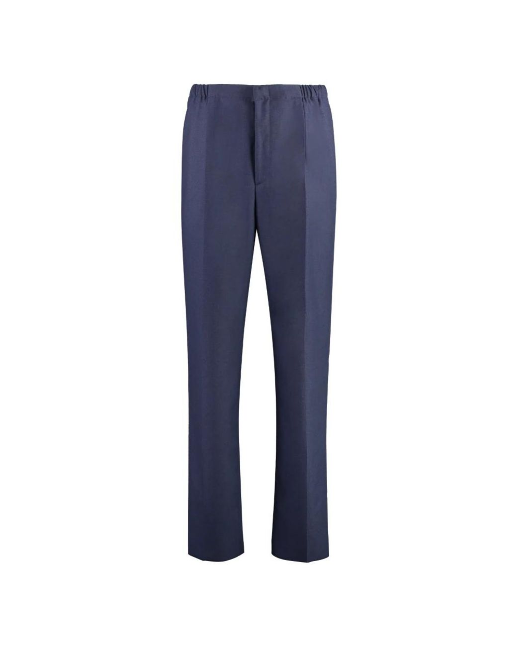 Fendi Broeken ,Blauw ,Wol Wollen Broek Met Zakken in het Blue voor heren