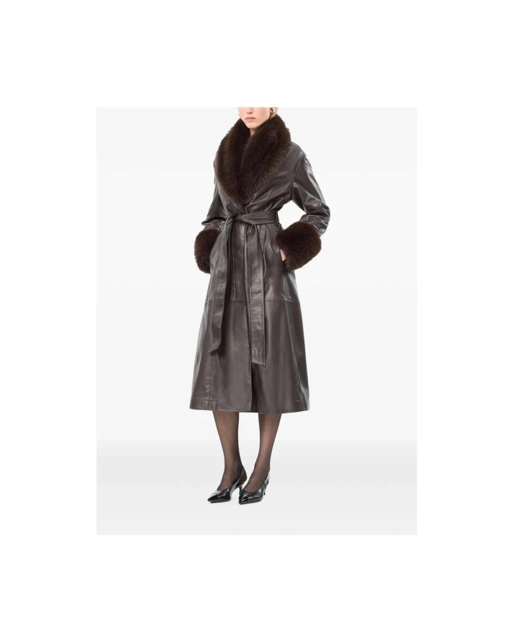 ROTATE BIRGER CHRISTENSEN Black Belted Coats