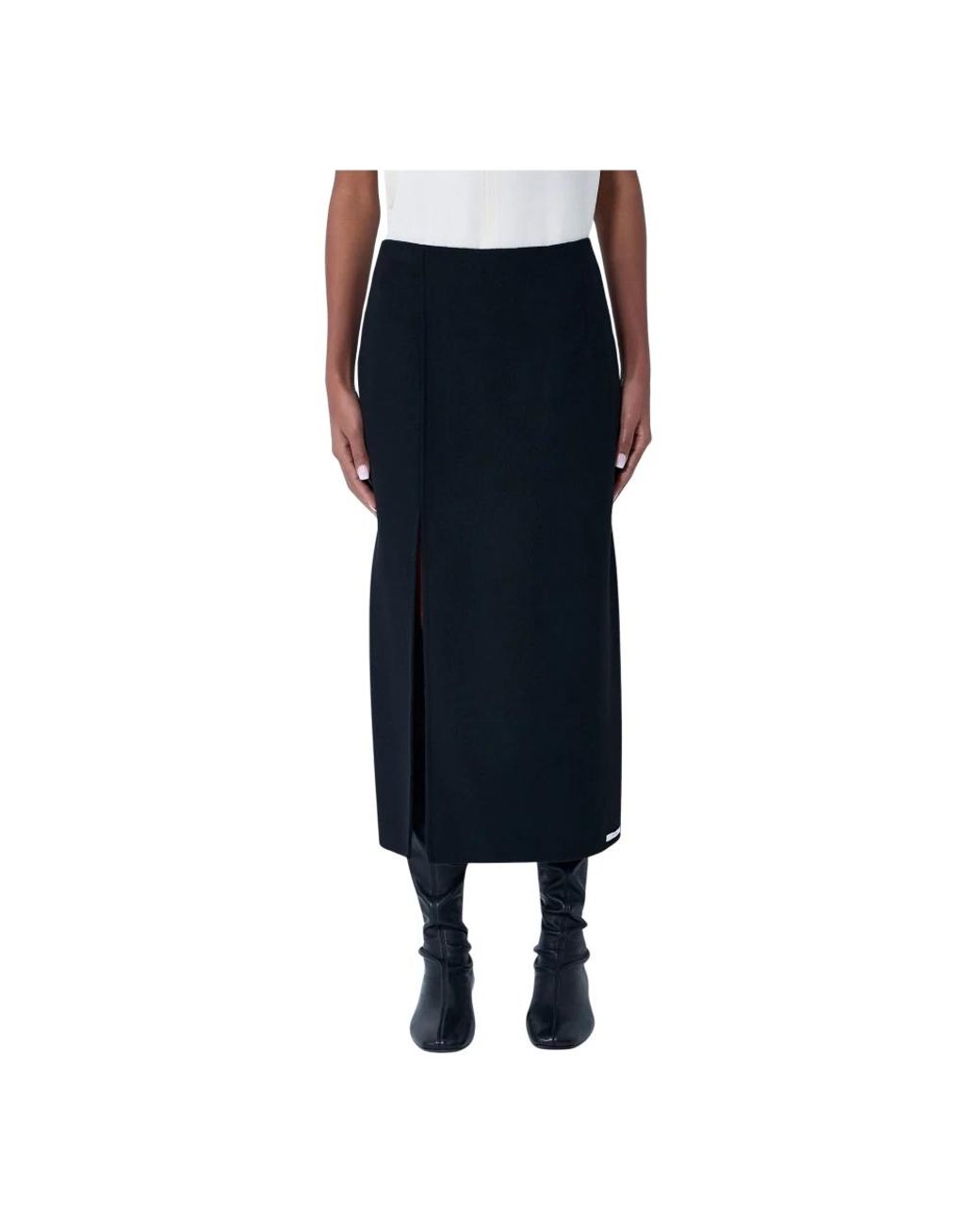 Sportmax Wool Skirt in het Blue