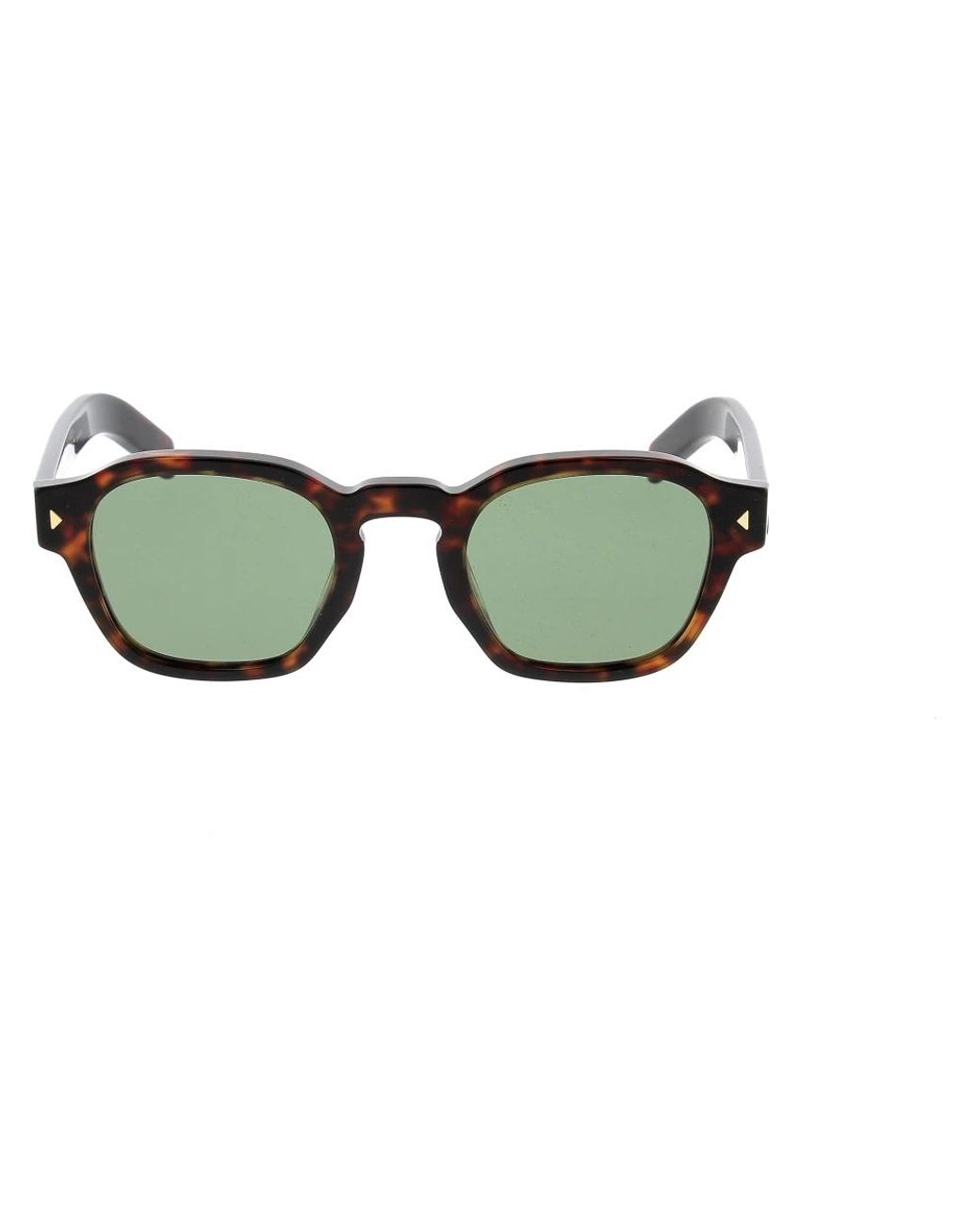 Prada Accessoires ,Bruin ,Stijlvolle Zonnebril Met Uniek Ontwerp in het Green