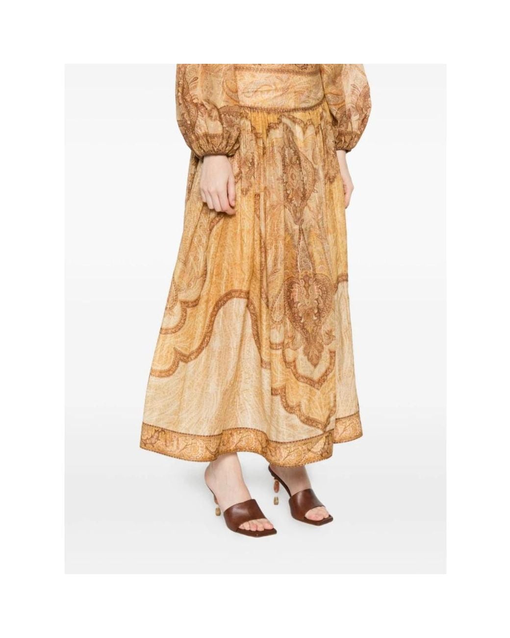 Zimmermann Natural Midi Skirts
