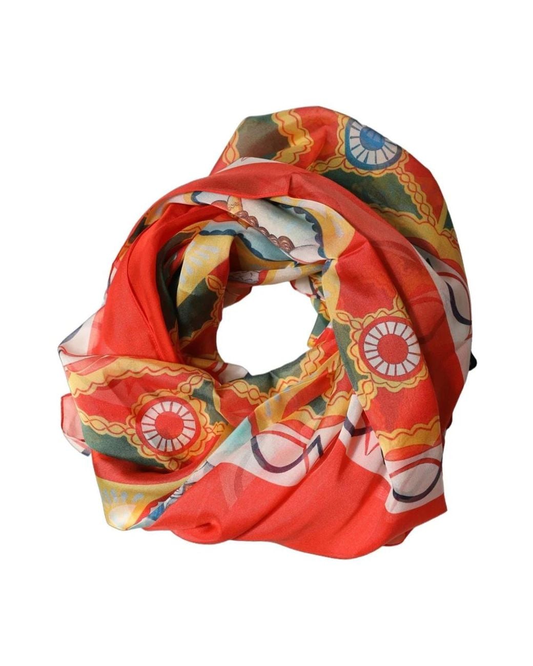 Dolce & Gabbana Red Silk Scarves