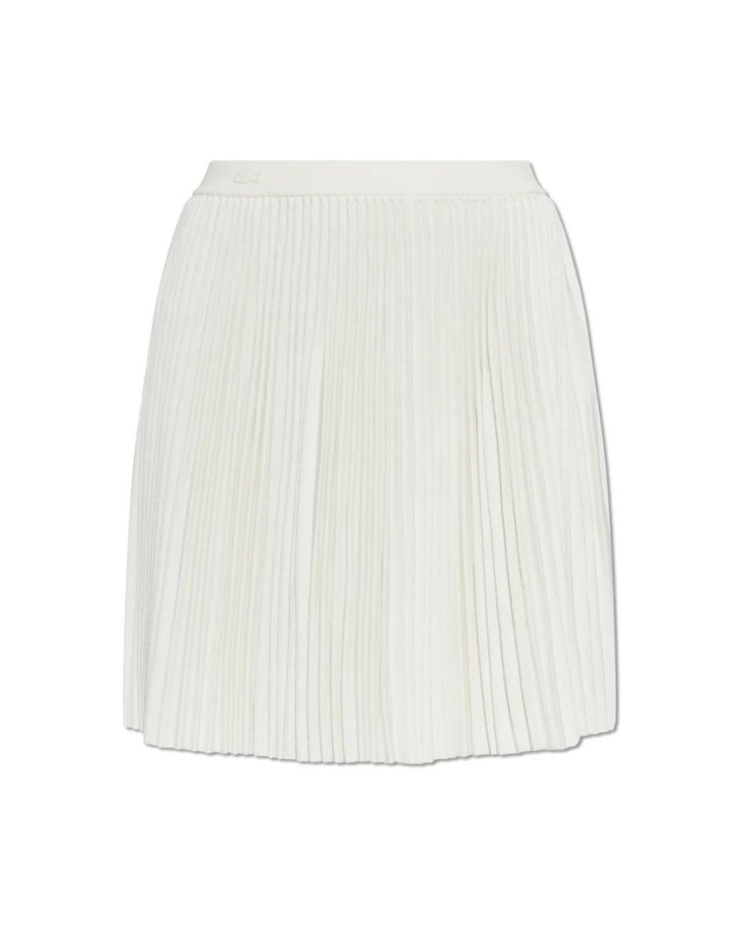 Lacoste Korte Geplooide Mesh Rok in het White