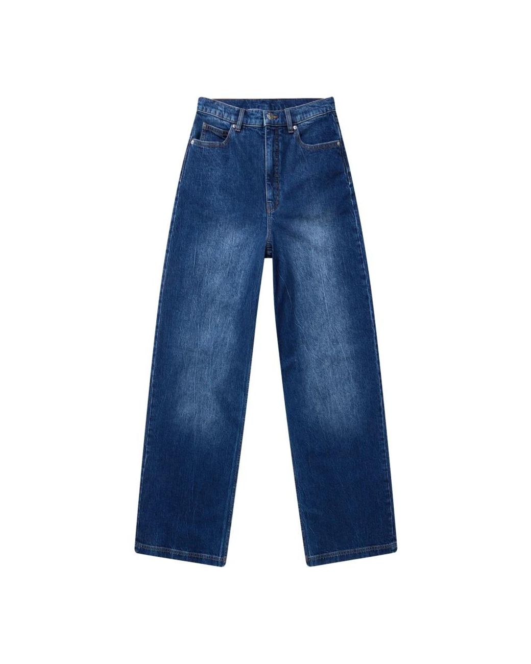 Munthe Blue Straight Fit Jeans