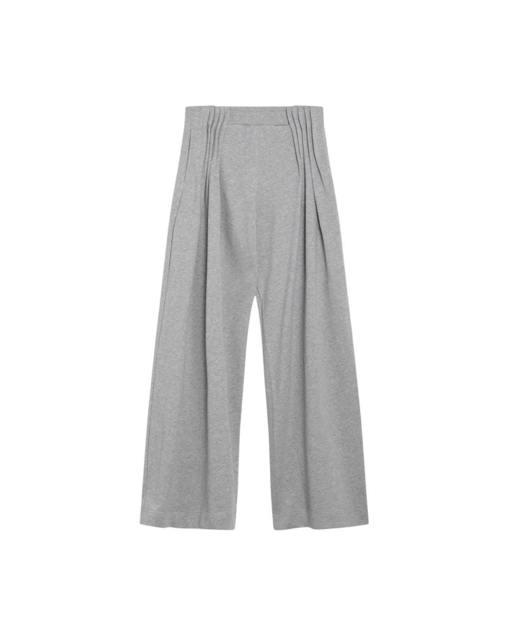 Dries Van Noten Gray Wide Trousers