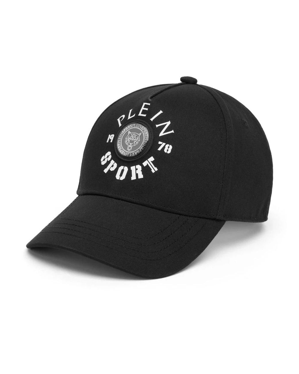 Philipp Plein Black Baseball Cap Tiger