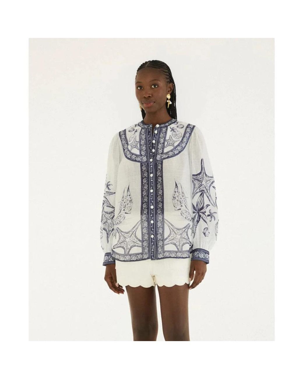 Farm Rio Blue Shirts