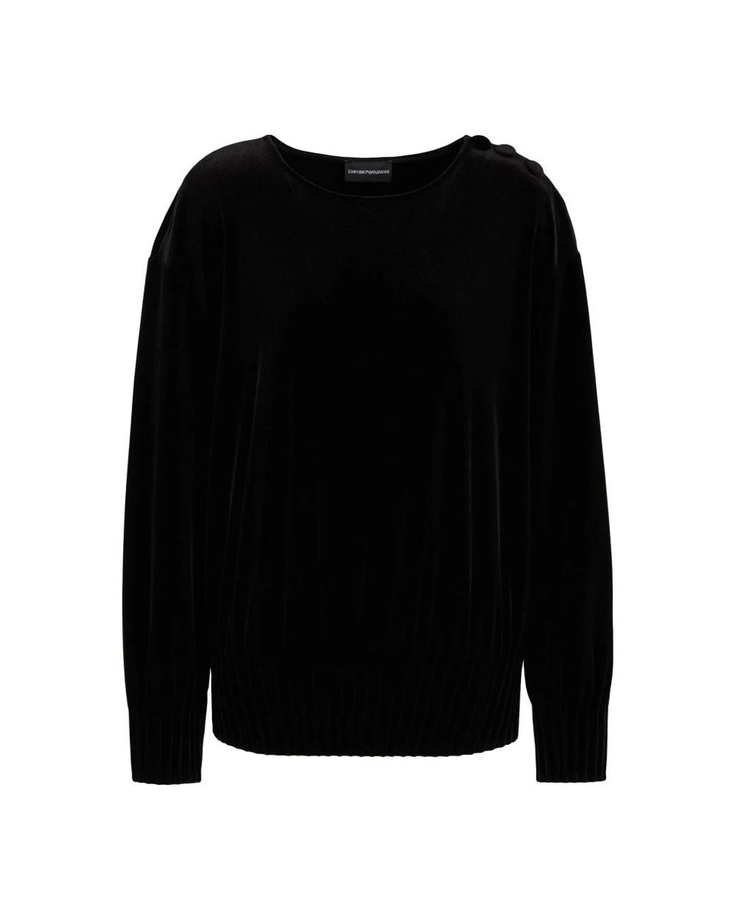 Emporio Armani Black Round-Neck Knitwear