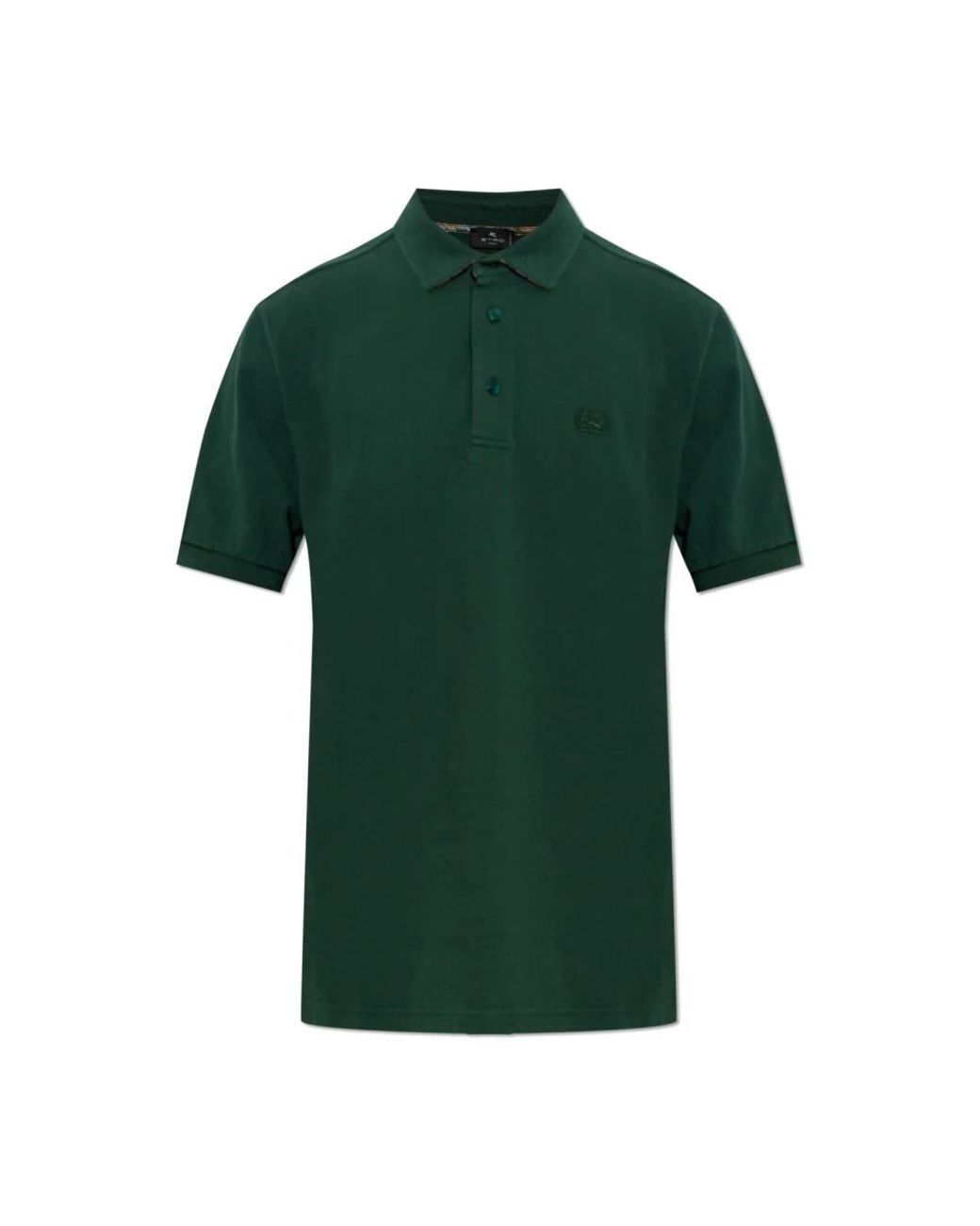 Etro Polo Shirt Van Katoen Met Geborduurd Logo in het Green voor heren