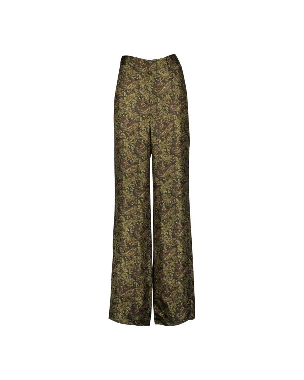 Saint Laurent Green Wide Trousers