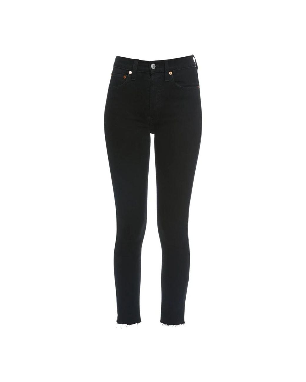 Re/done Black Skinny Fit Jeans