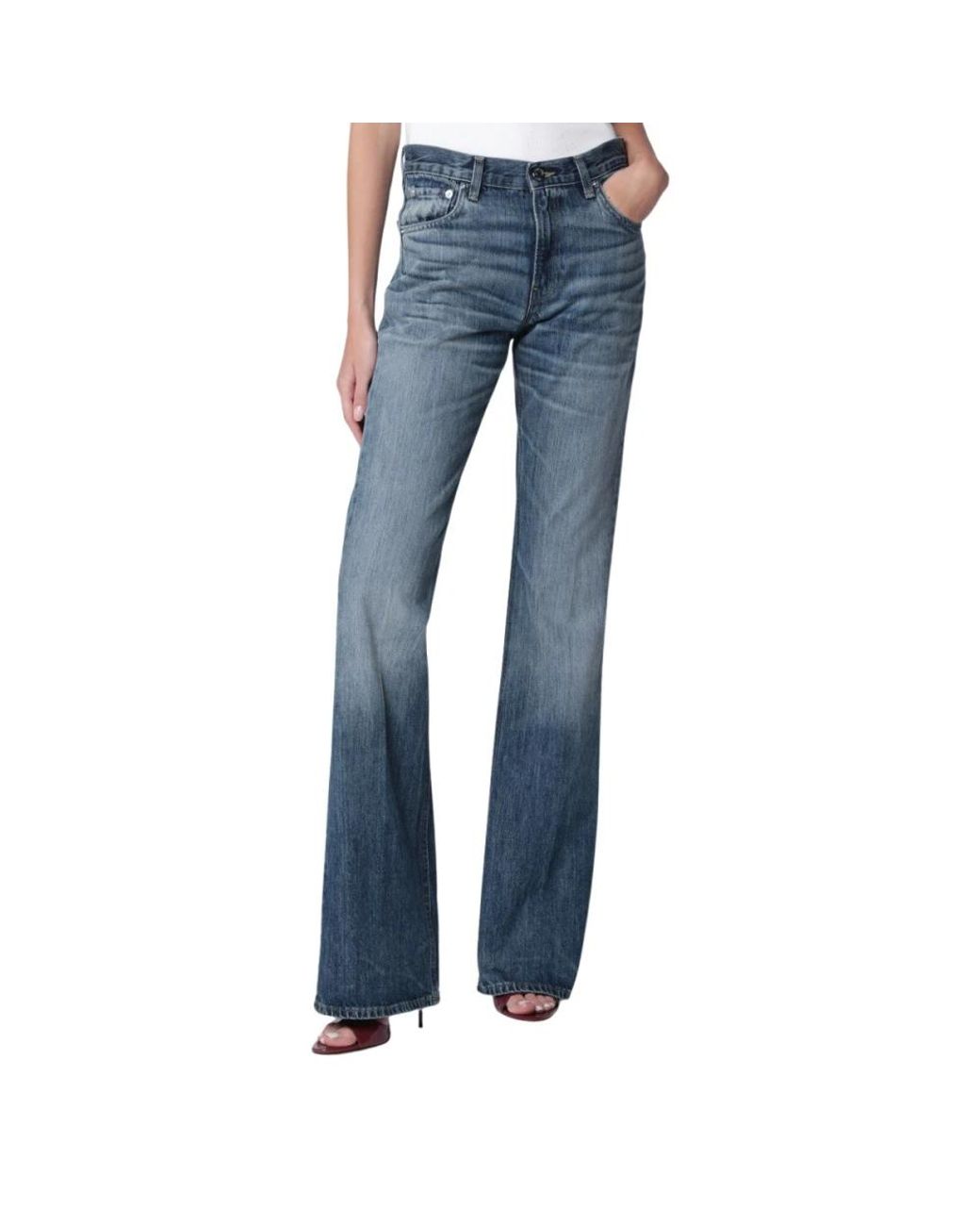 Haikure Blue Straight Fit Jeans