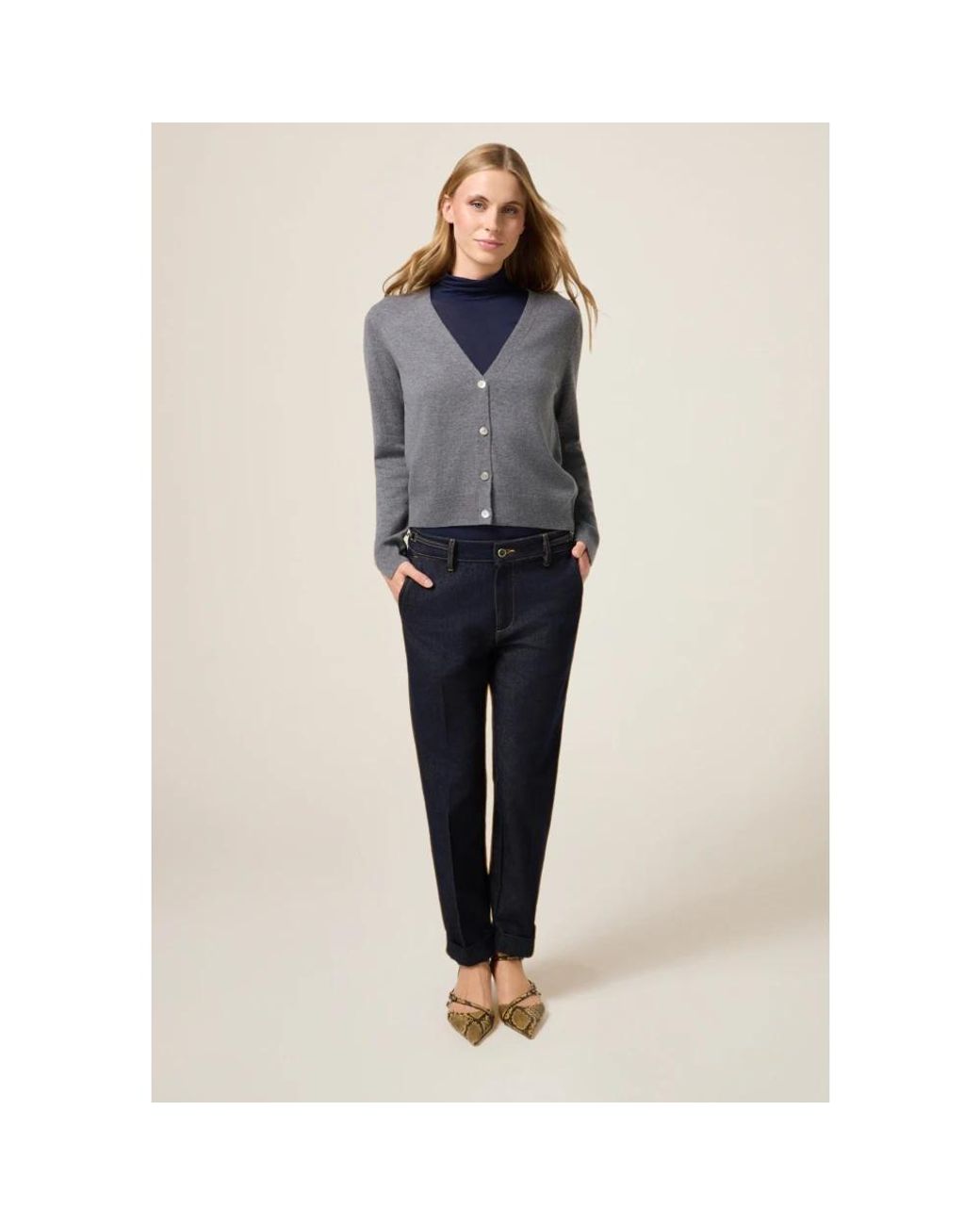 Oltre Truien & Vesten ,Grijs ,Wol Wollen Vest Met Kasjmier in het Gray