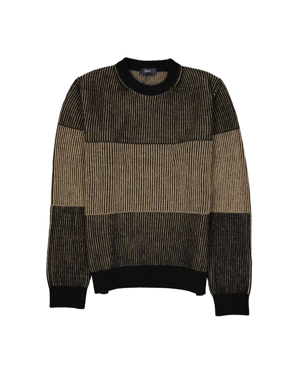 Herno Green Round-Neck Knitwear for men