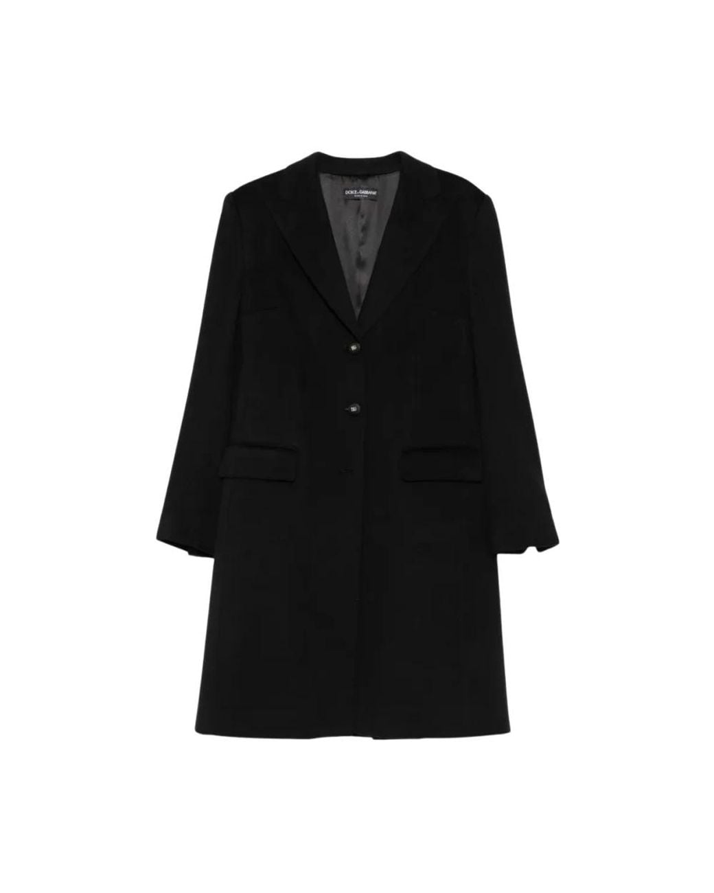 Dolce & Gabbana Black Single-Breasted Coats