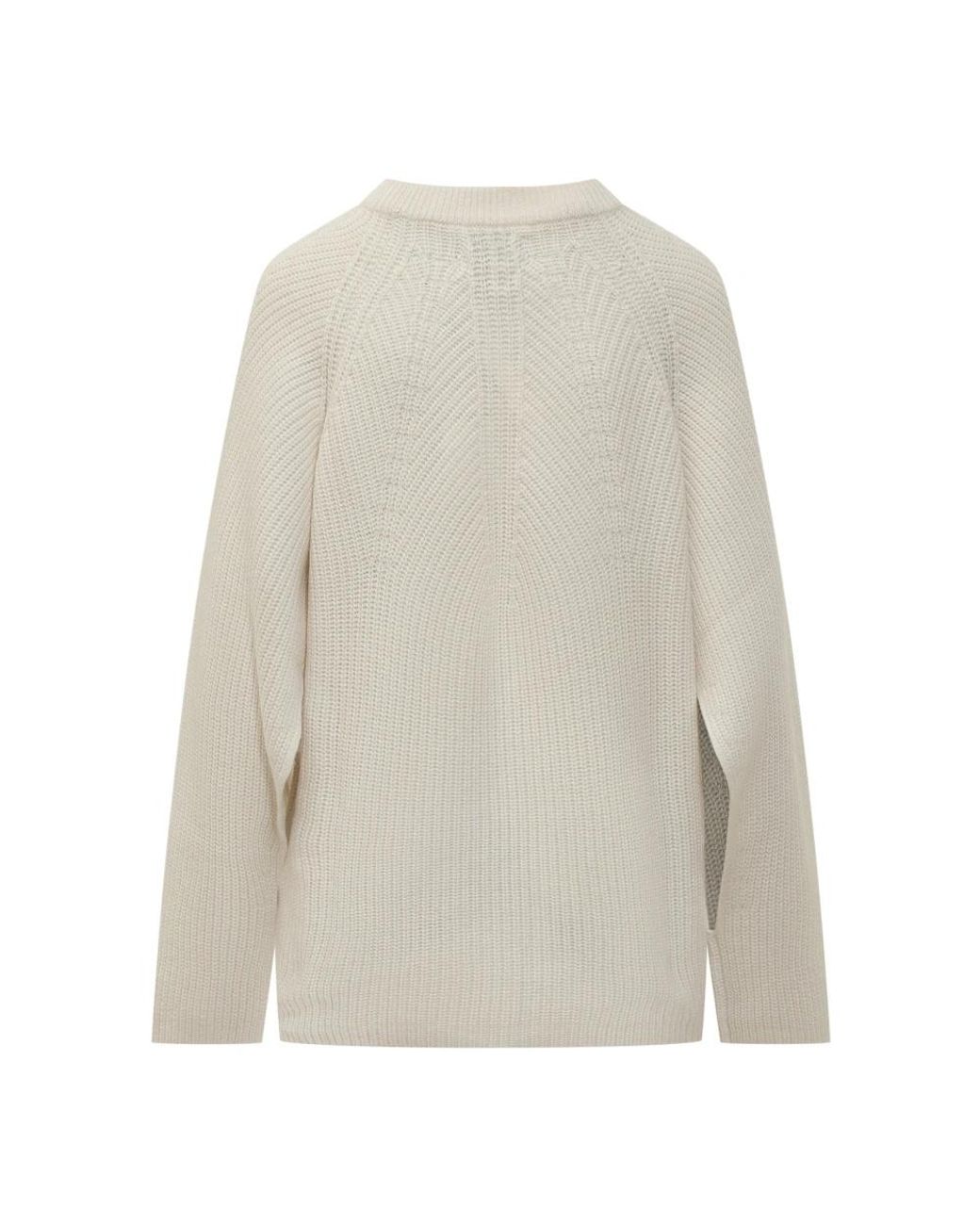 Loulou de Saison White Round-Neck Knitwear