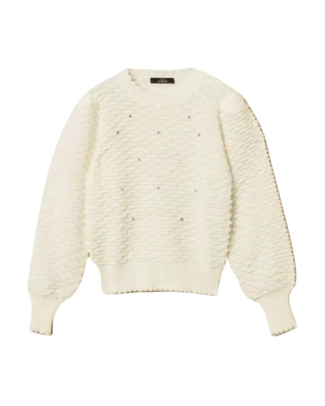 Twinset White Round-Neck Knitwear