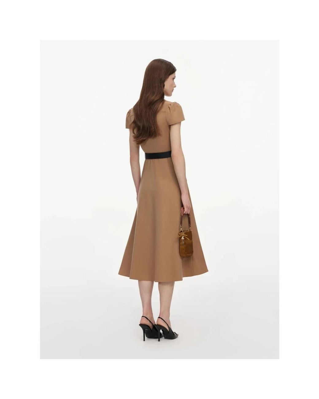 Self-Portrait Brown Midi Dresses