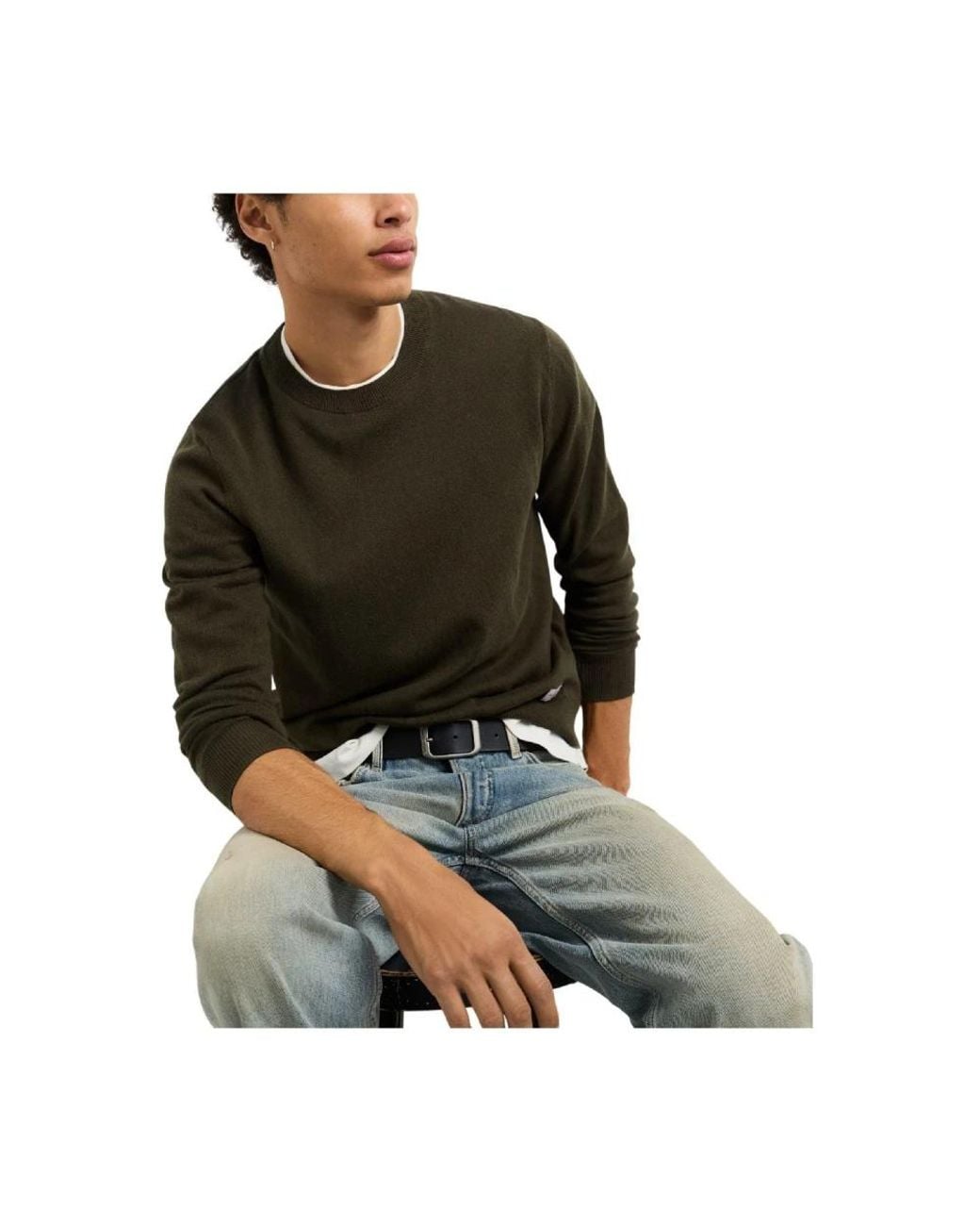 Pepe Jeans Green Round-Neck Knitwear for men