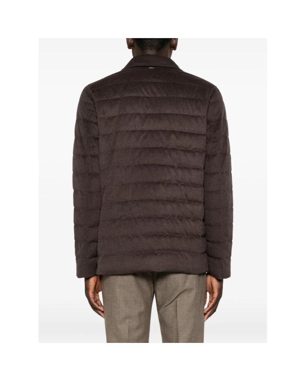 Herno Brown Shirt Collar Jacket for men
