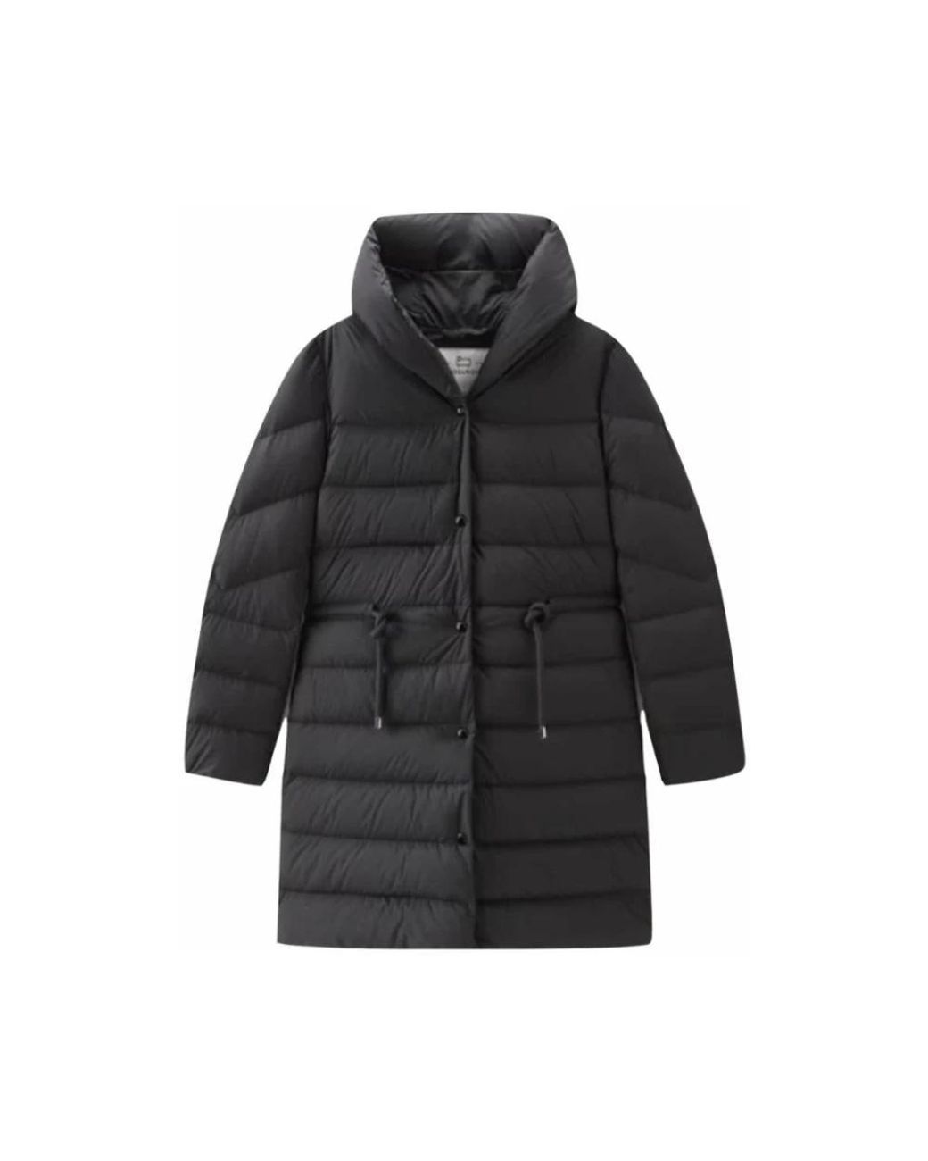 Woolrich Jassen ,Zwart ,Leer Ellis Lange Jas in het Black voor heren
