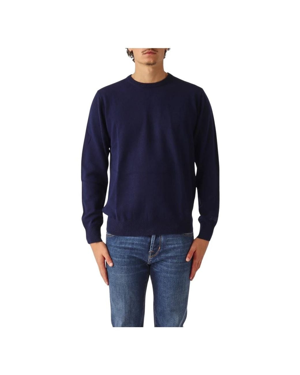 Mc2 Saint Barth Blue Round-Neck Knitwear for men