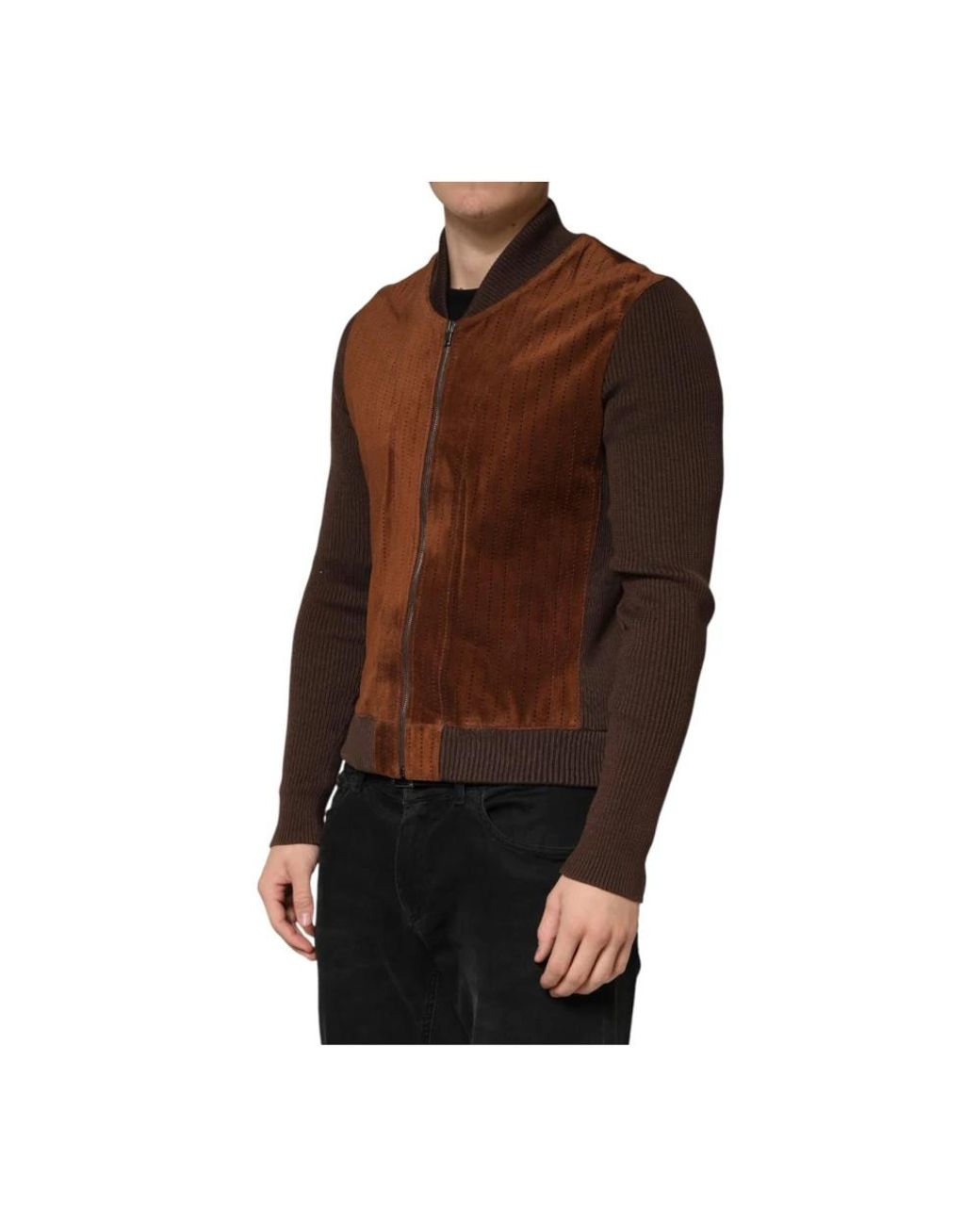 Dolce & Gabbana Brown Bomber Jackets for men